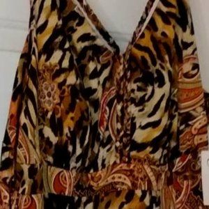 NEW YORK COLLECTION Sundress - 3X - Shark Bite Hem